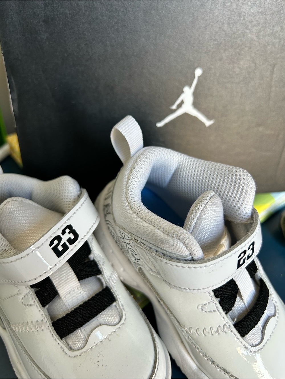 Toddler White Jordan 23 Strap Sneakers